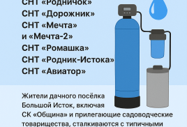 Очистка воды в СК «Община» и соседних СНТ Большого Истока